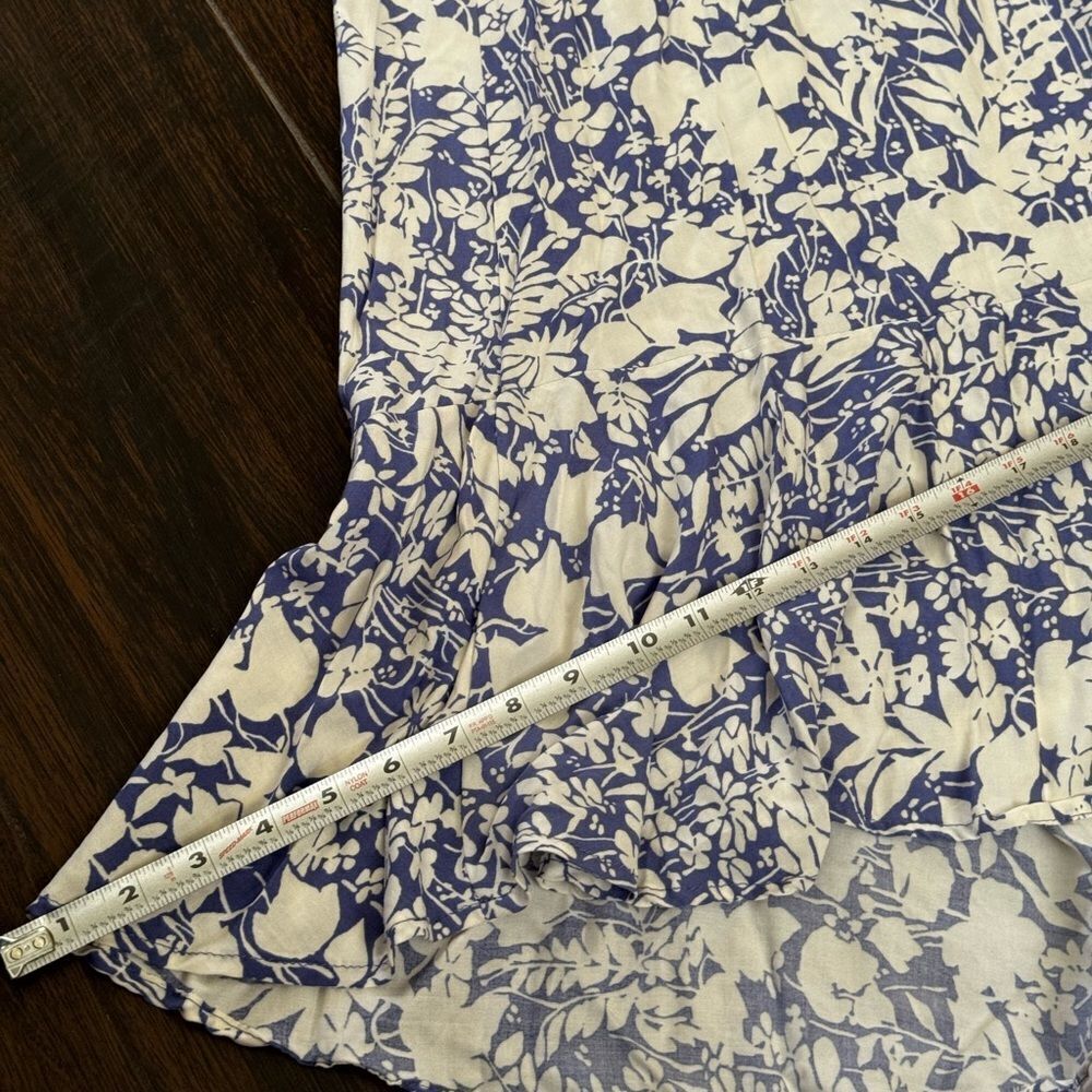 Cynthia Rowley white and Blue Tiered Maxi Skirt NWT sz M - Picture 13 of 15